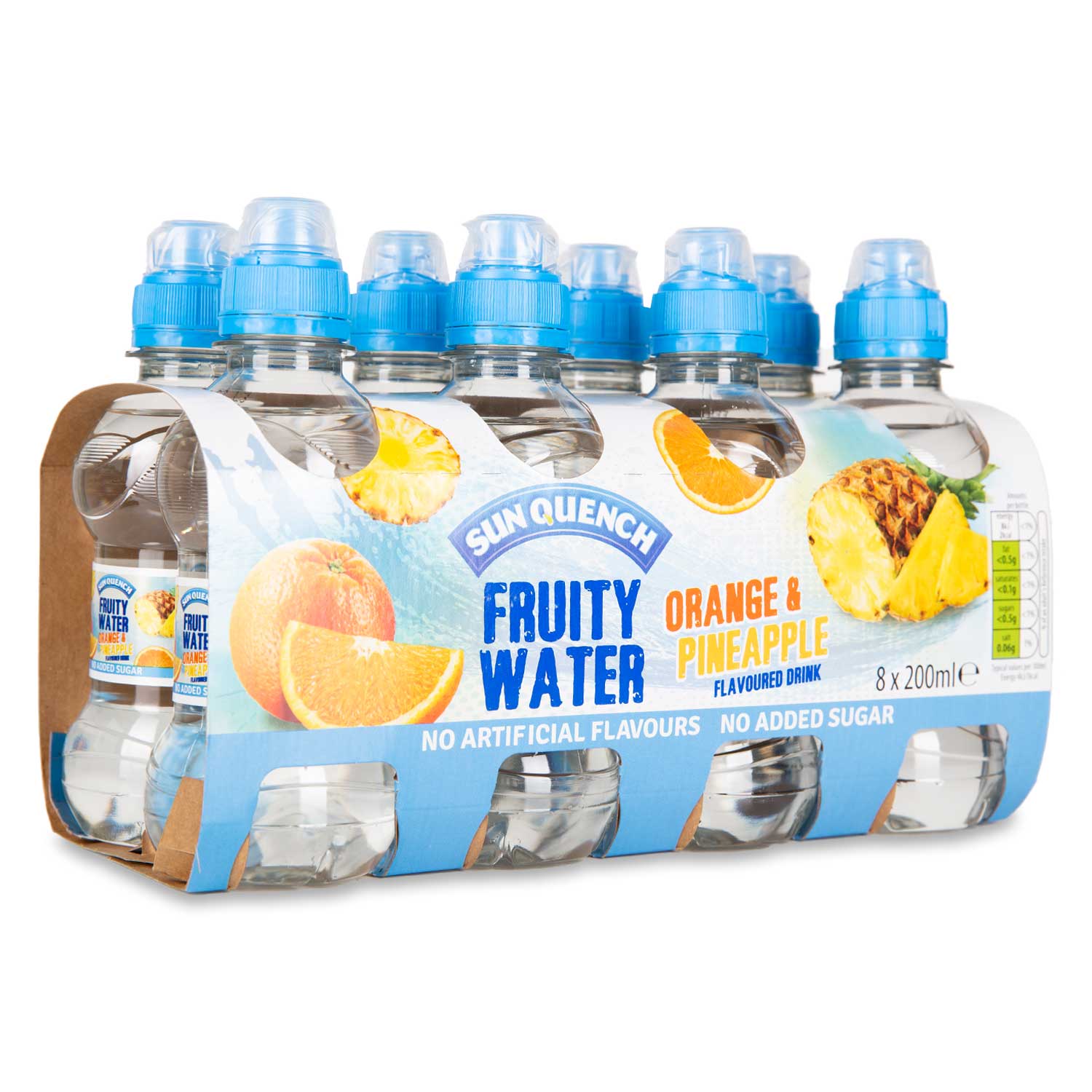 Sun Quench Fruity Water Orange & Pineapple 8x200ml