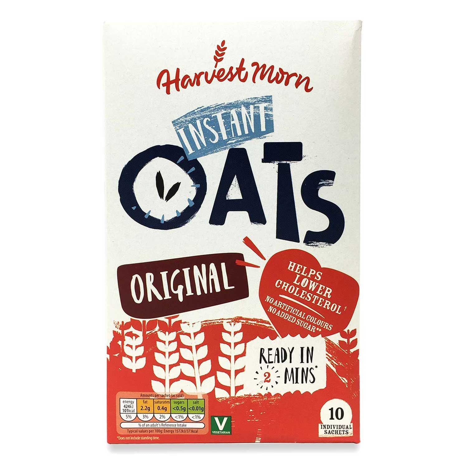 WSO - Harvest Morn Instant Oats Original 10 x 27g 1x8