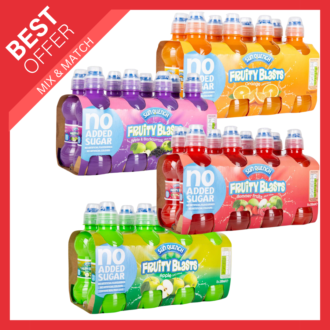 BBO - Sun Quench  Fruity Blast - Mix & Match 3 x (8 x200ml)