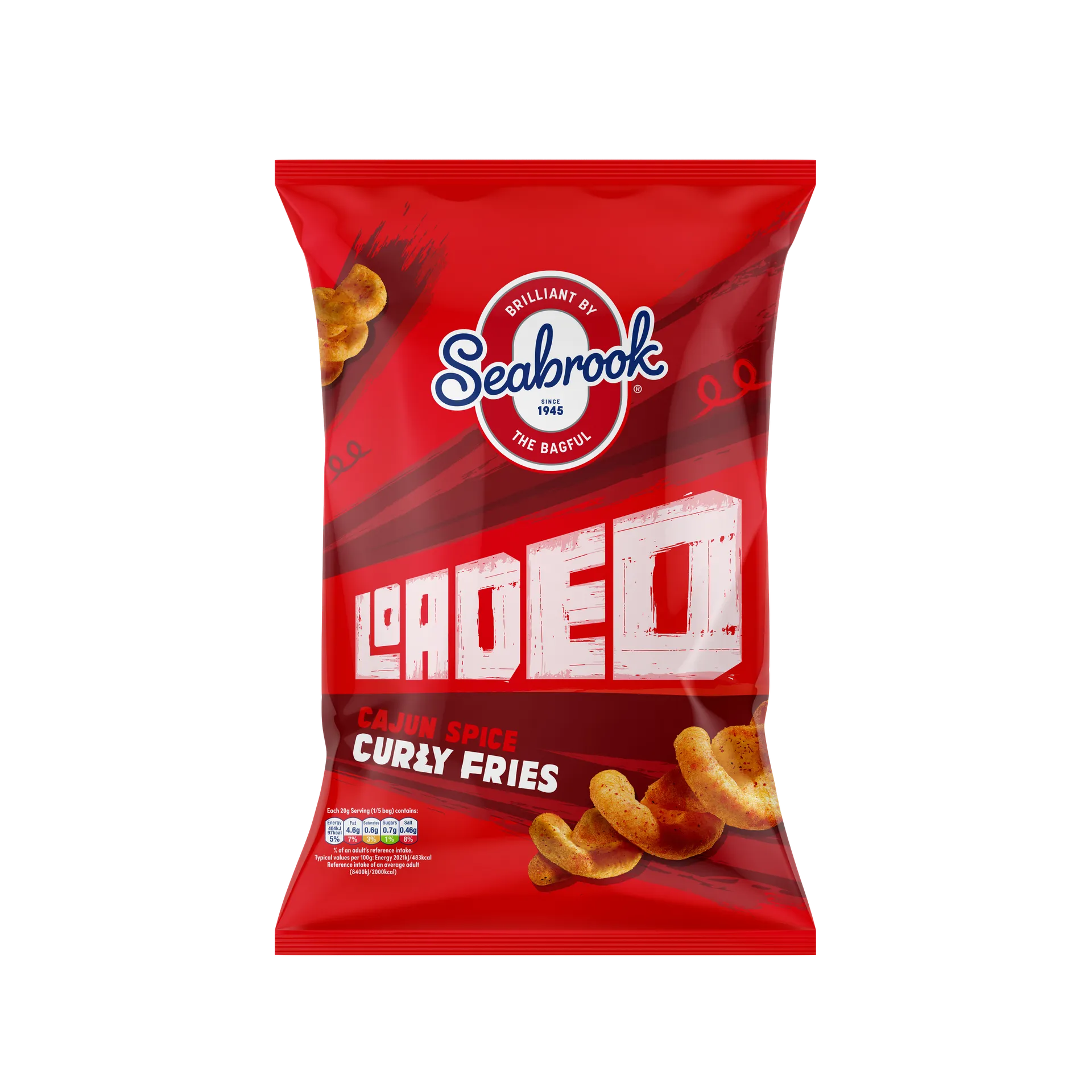 Seabrook Loaded Curly Fries Cajun Spice 100g