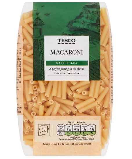 Tesco Macaroni Pasta 500G