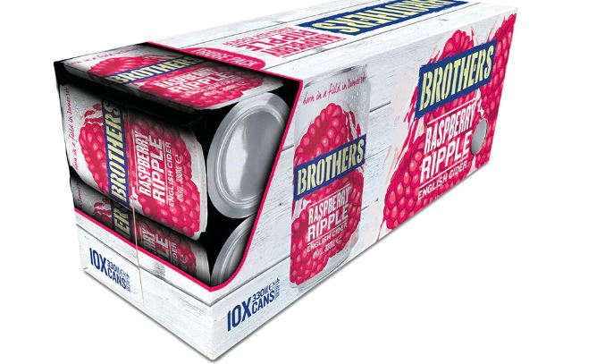 WSO - Brothers Raspberry Ripple cider 10 x 330ml