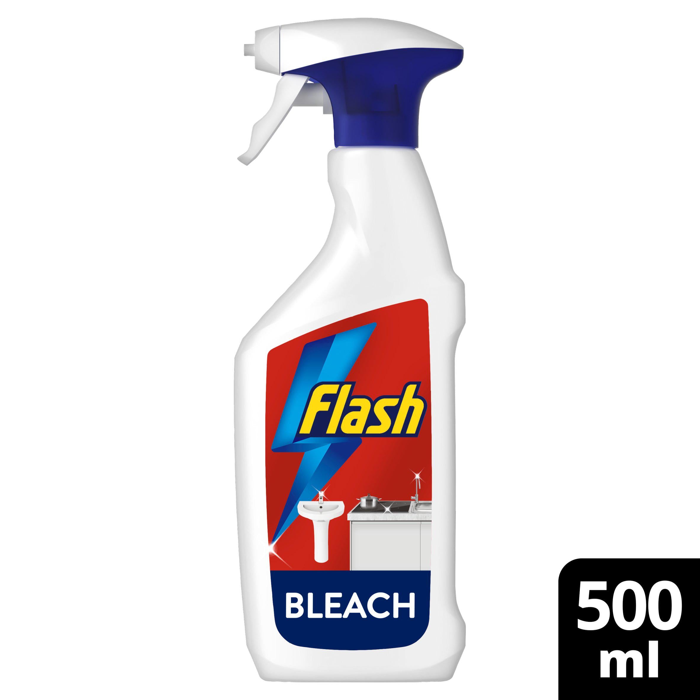 Flash Multi Purpose Bleach Cleaning Spray For Hard Surfaces 500ml