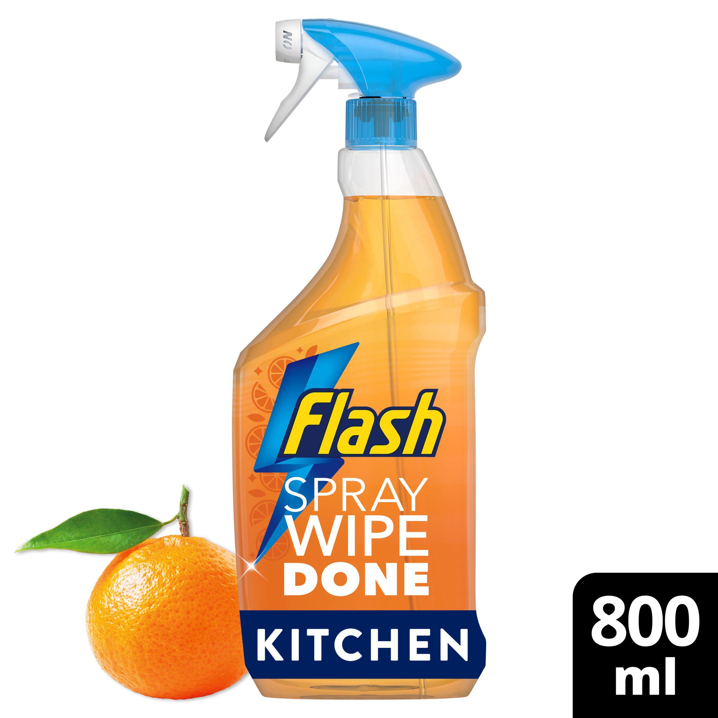 Flash Spray Wipe Done Mandarin Hygiene Kitchen Cleaning Spray 800ml