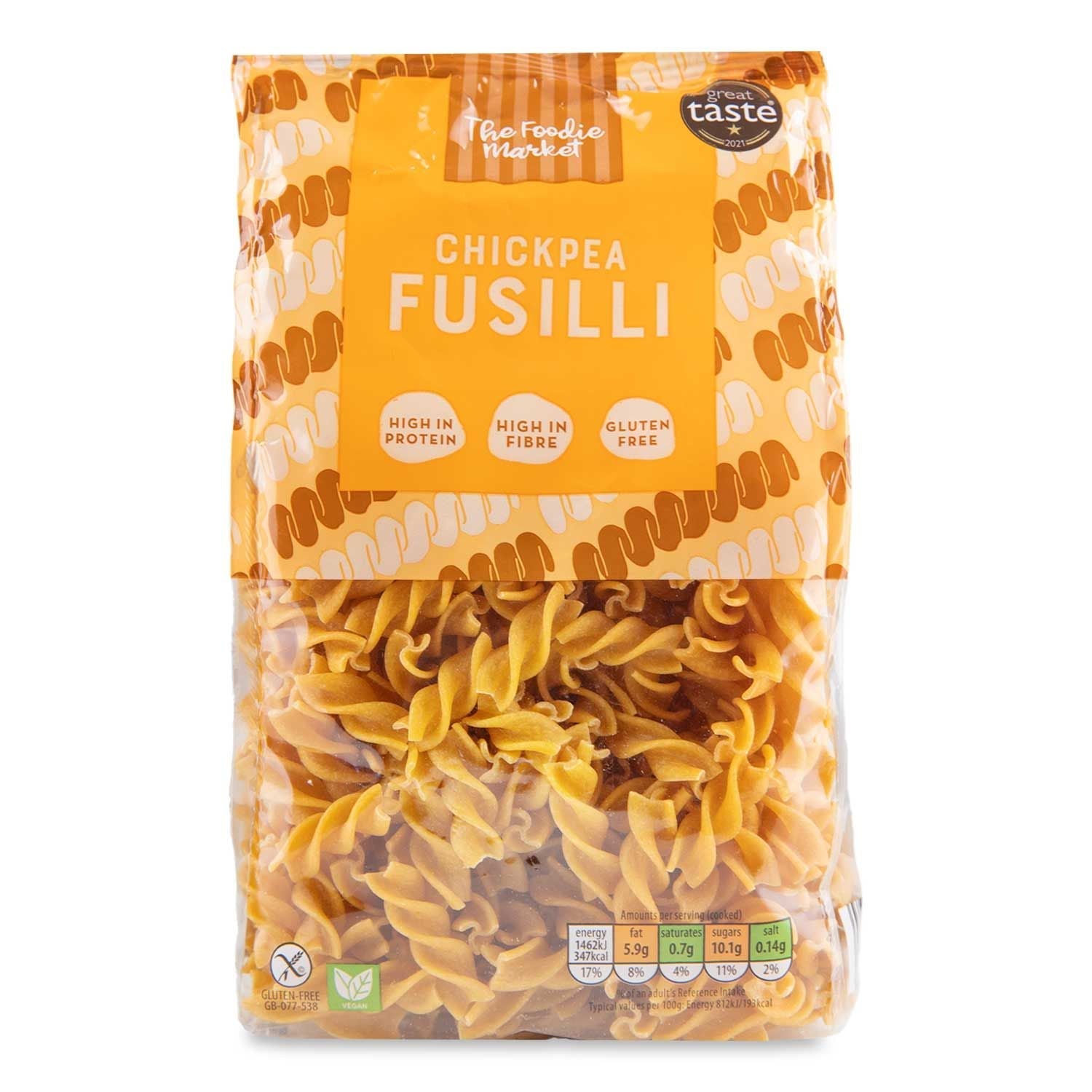 WSO - The Foodie Market Gluten Free Chickpea Fusilli 250g 1X24