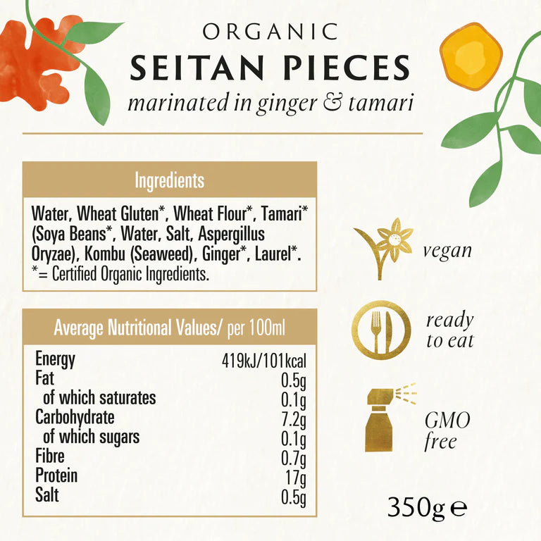 Biona Organic SEITAN PIECES IN GINGER AND SOYA SAUCE 350g