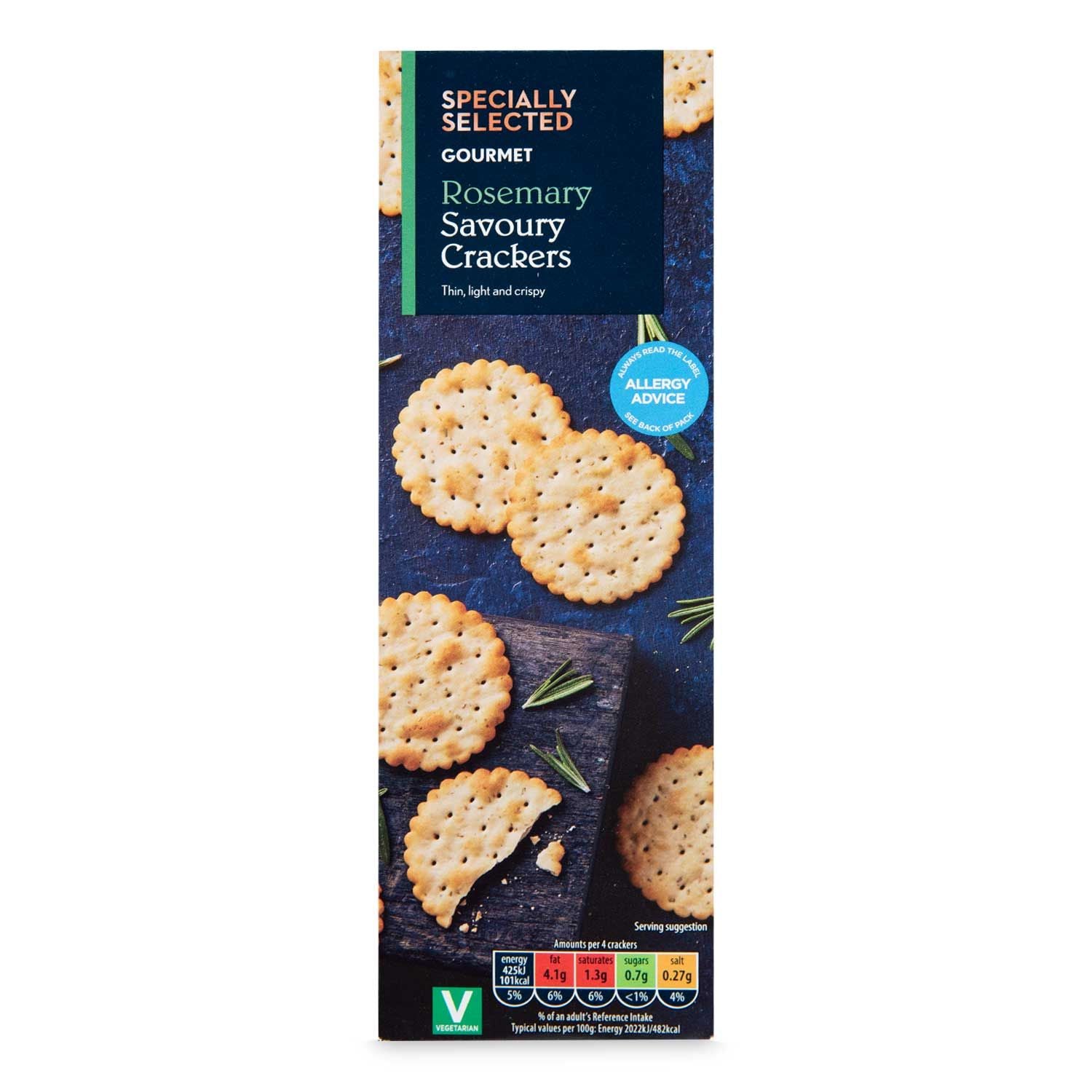 Specially Selected - Gourmet Rosemary Savoury Crackers 185g