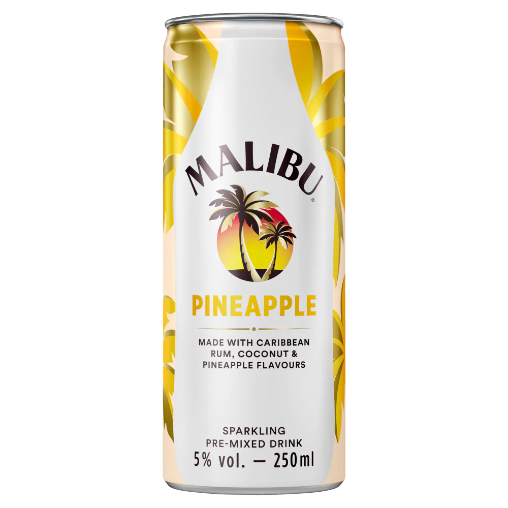 WSO -  Malibu Rum and Pineapple 250ml Can 1x12