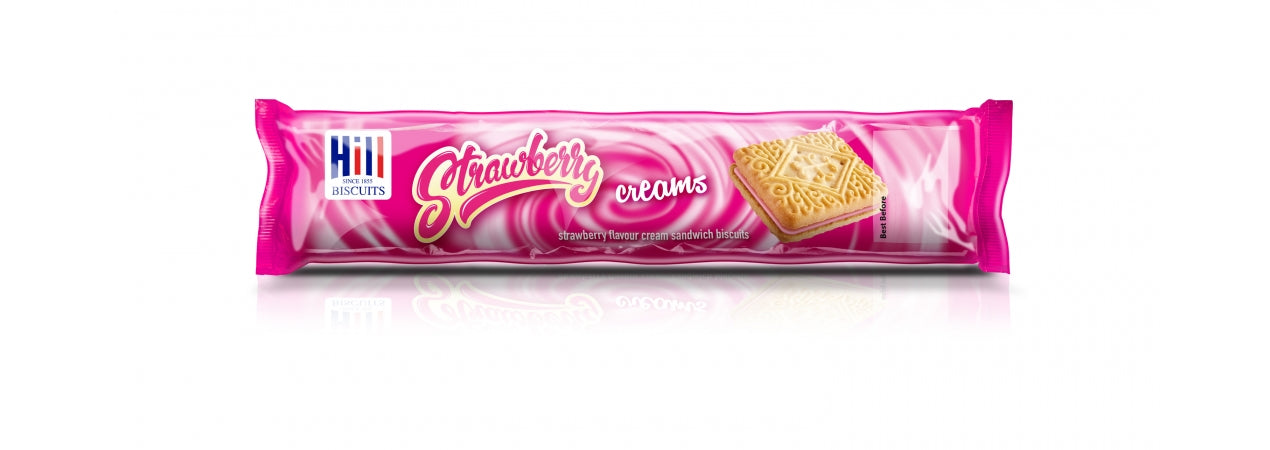 WSO - Hill Biscuit STRAWBERRY CREAMS 150g 1x36