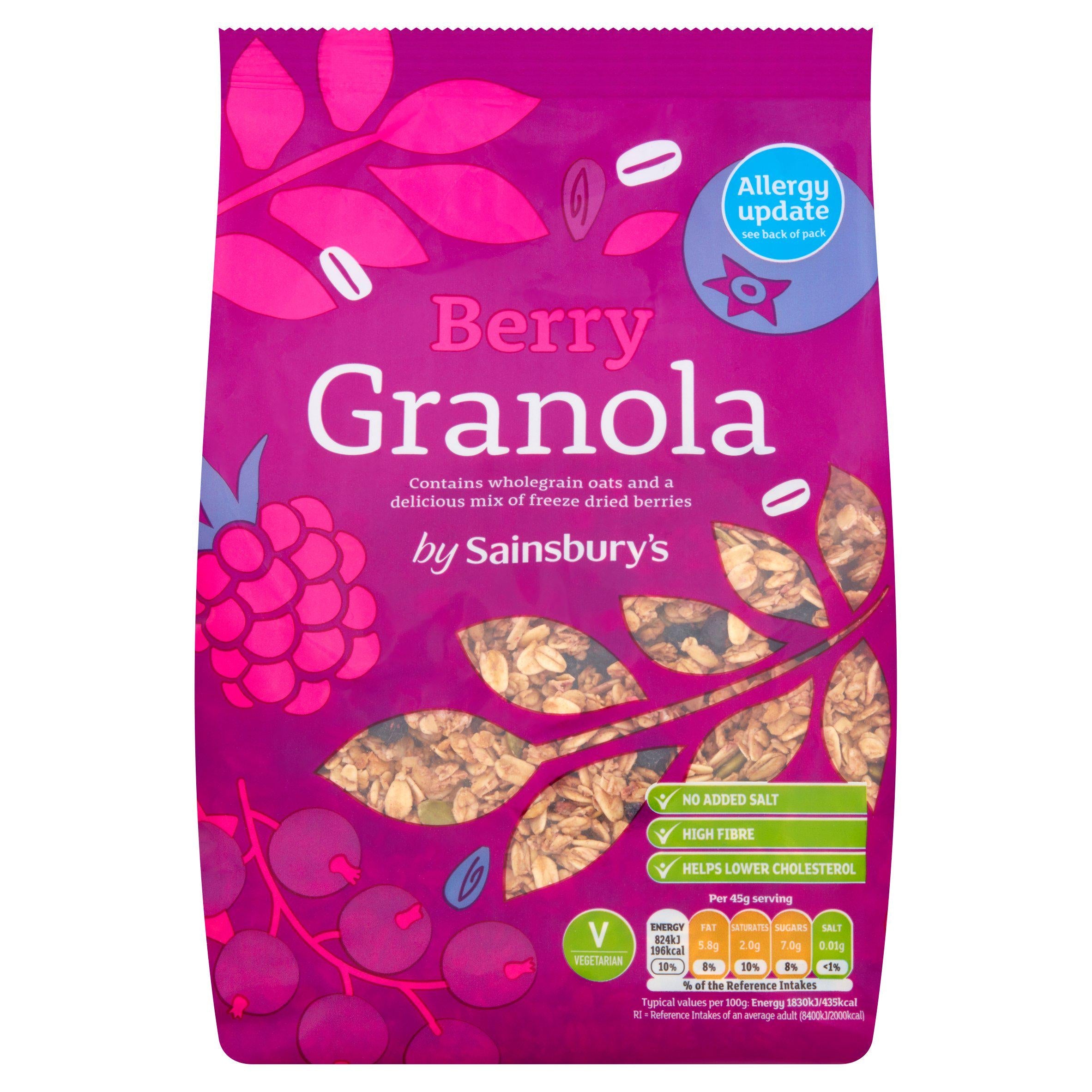 WSO - Sainsbury's Granola, Berries 500g 1x8