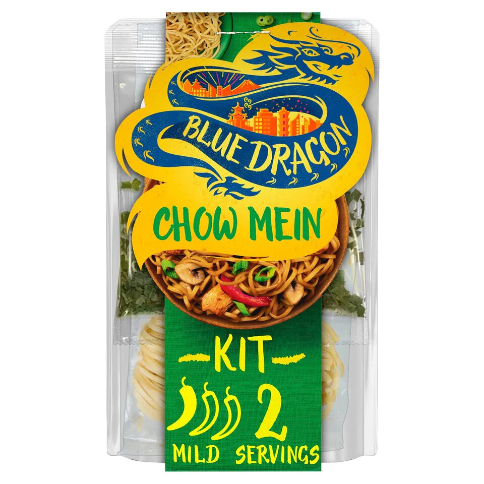 WSO - Blue Dragon Chow Mein Noodle Kit 160G 1X4