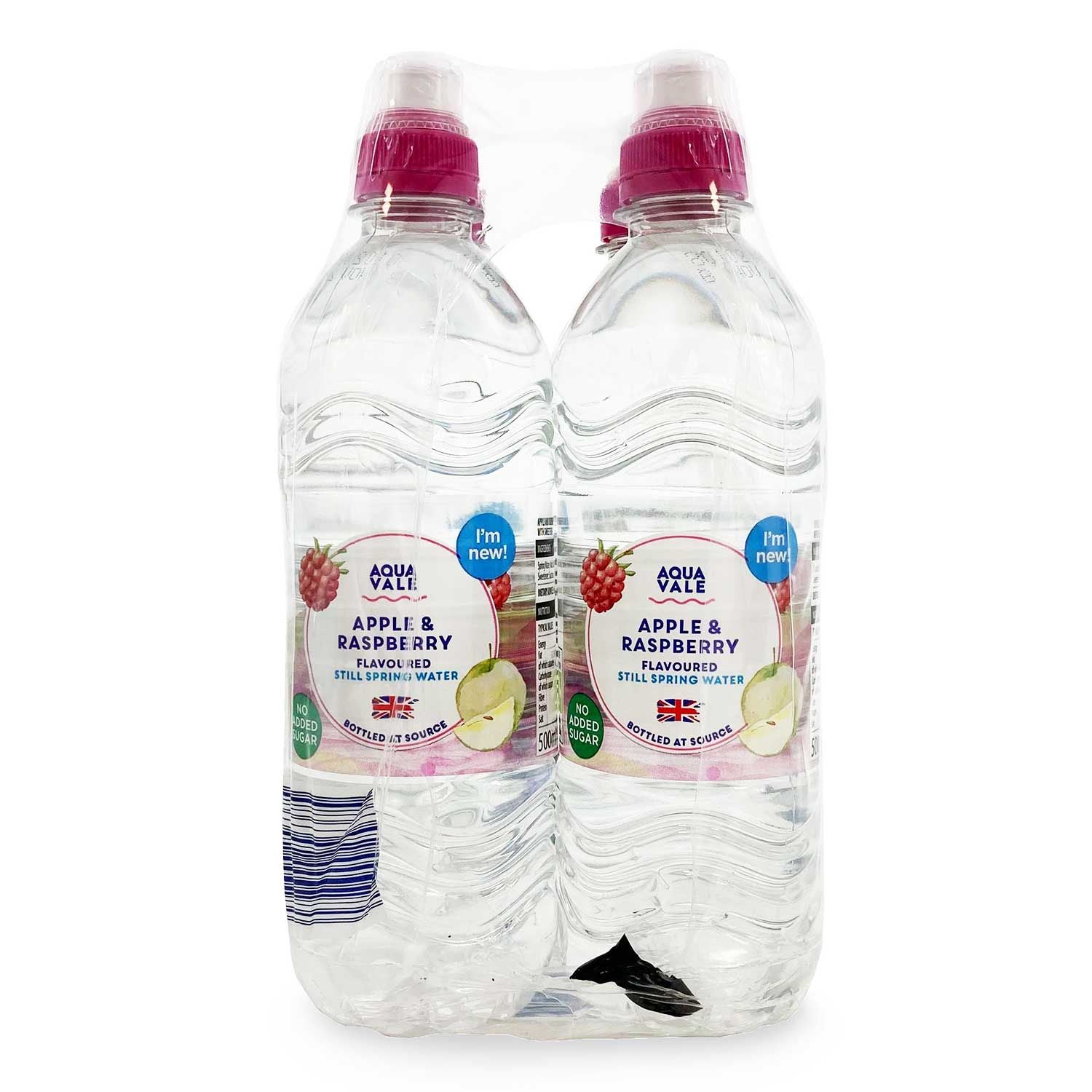 WSO - Aqua Vale Still Apple & Raspberry Flavoured Spring Water 500ml 1 x 24