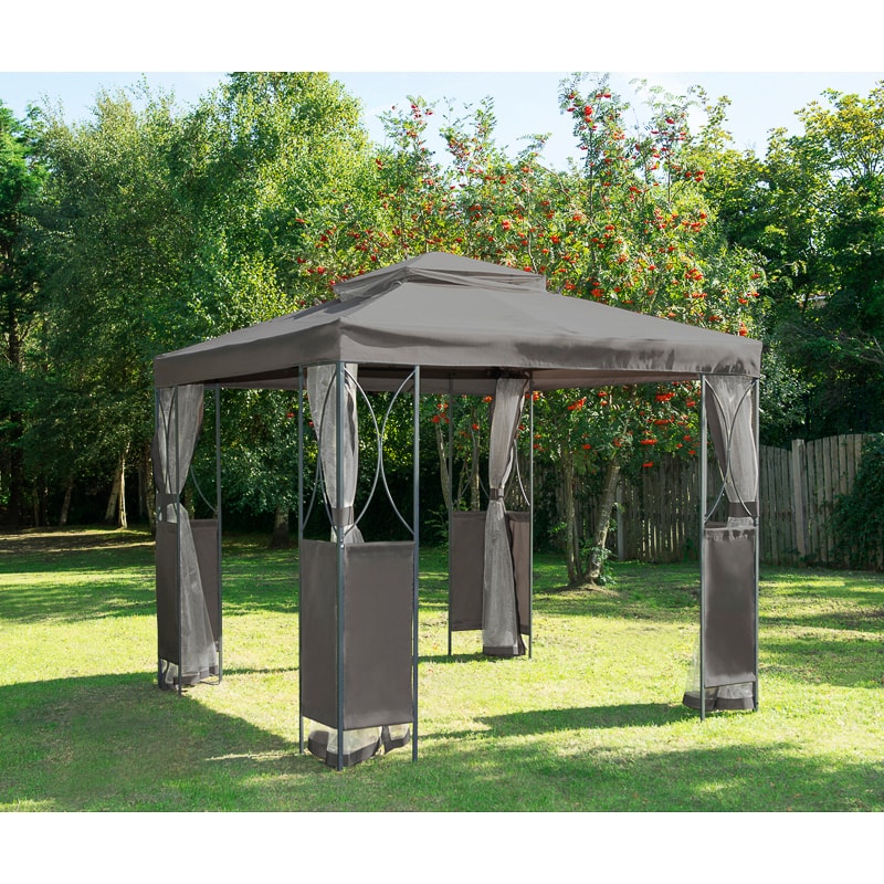 Luxury Steel Framed Gazebo - Grey