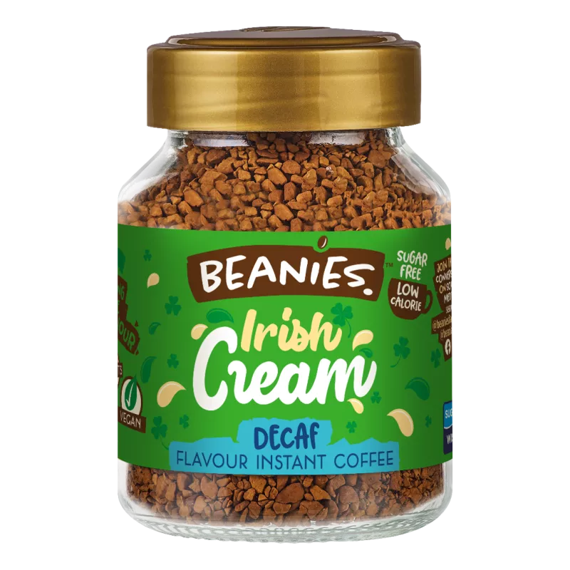 WSO - Beanies Irish Cream Flavoured Decaf Coffee 50g (6X50)