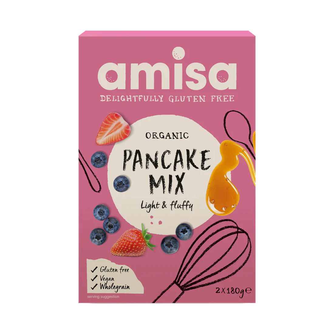 WSO - Amisa GLUTEN FREE PANCAKE MIX  6x(2x180g)