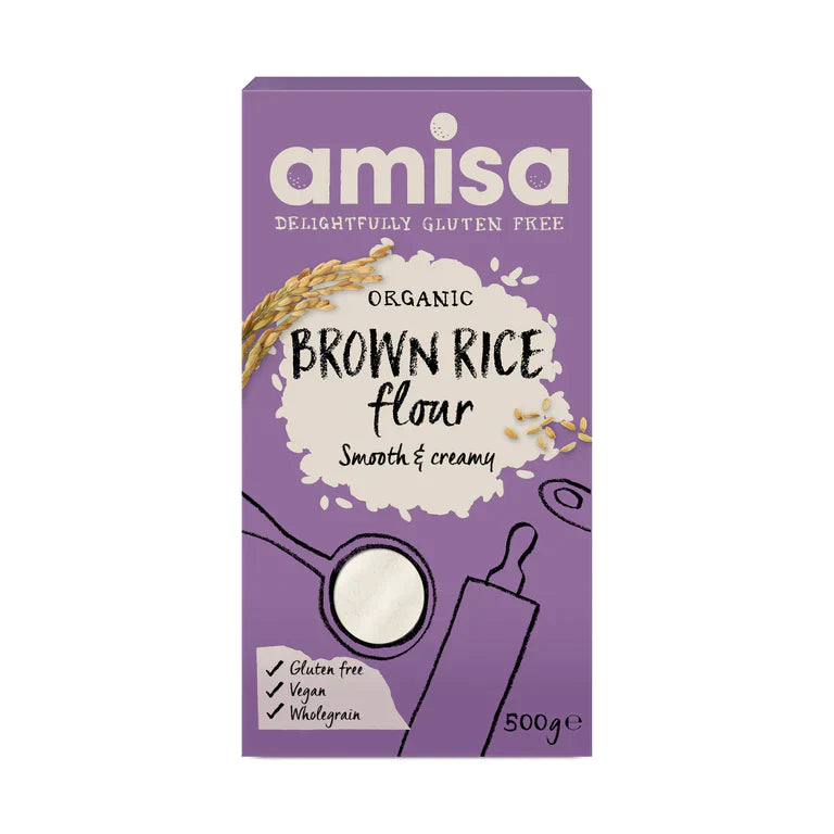 WSO - Amisa GLUTEN FREE BROWN RICE FLOUR (FINE MILLED) 6x500g