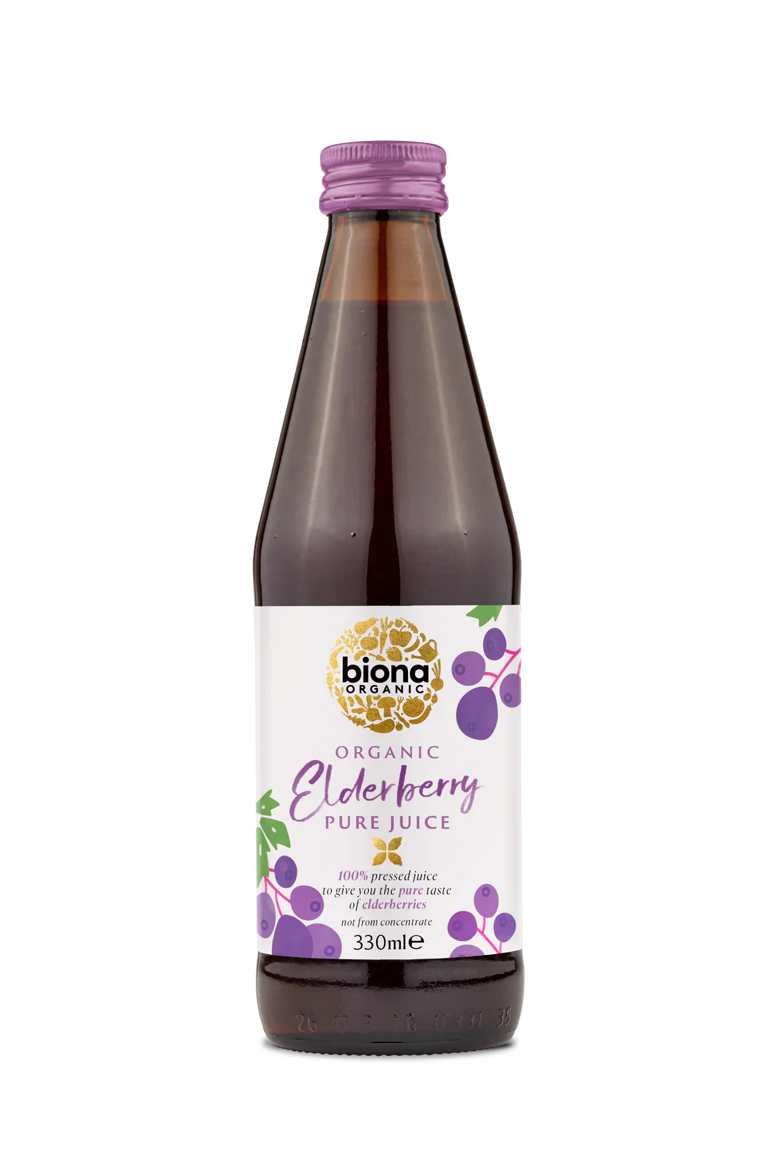 WSO - Biona Organic ELDERBERRY PURE JUICE 330ml 1x6