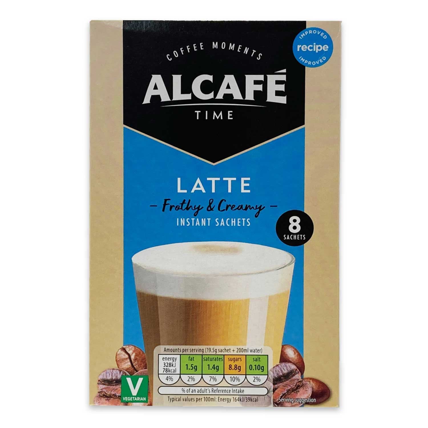 Alcafé Latte Instant Sachets 156g