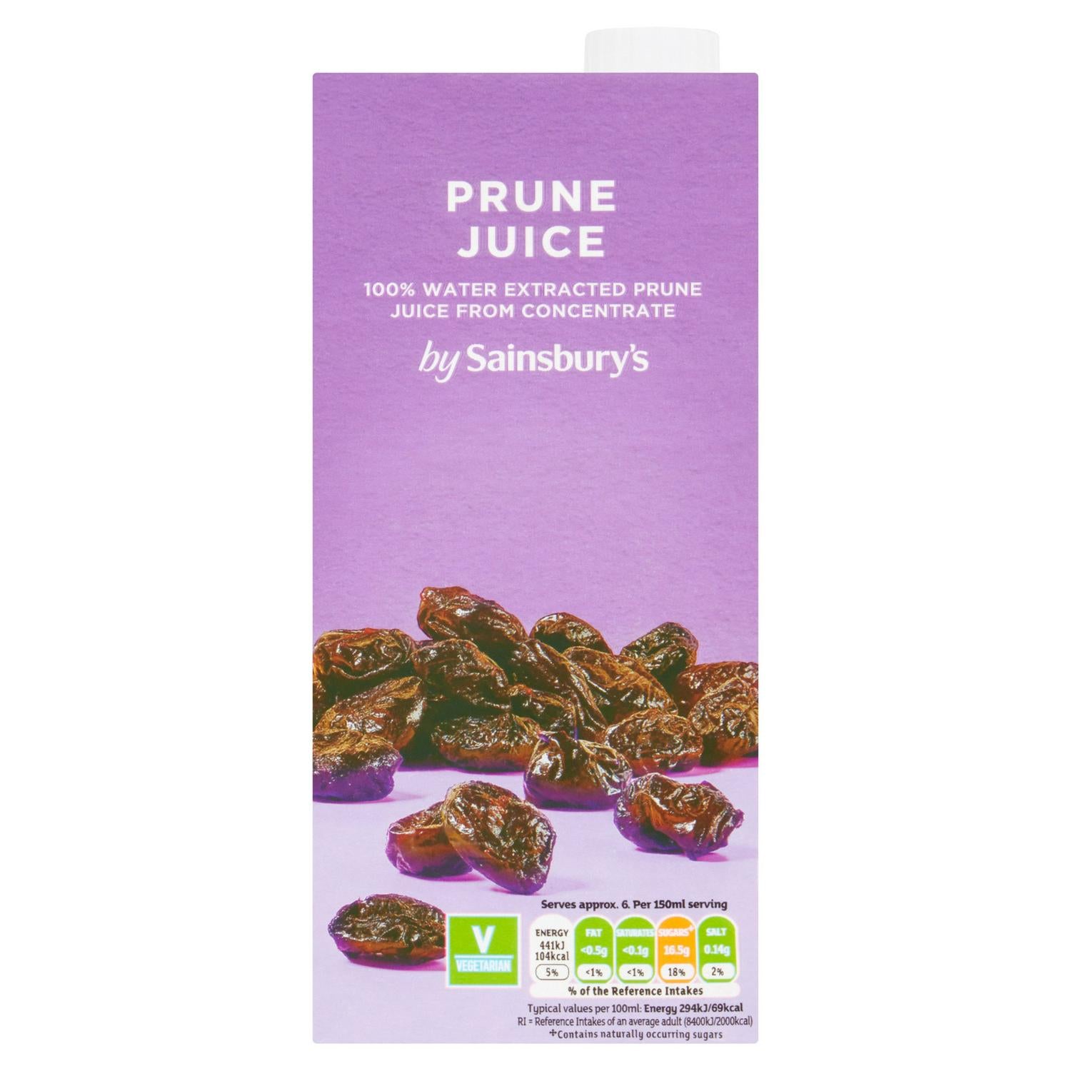 Sainsbury's Pure 100% Prune Juice 1L