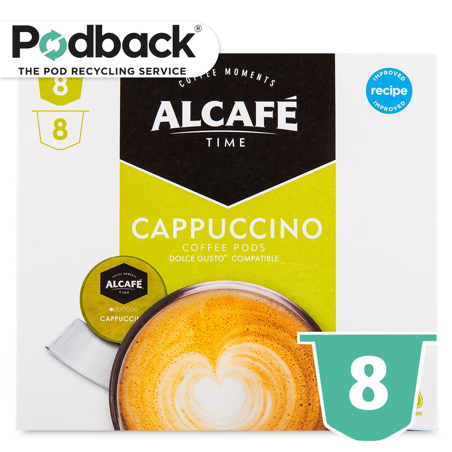 Alcafé Cappuccino Coffee Pods 186.4g/8 Pack