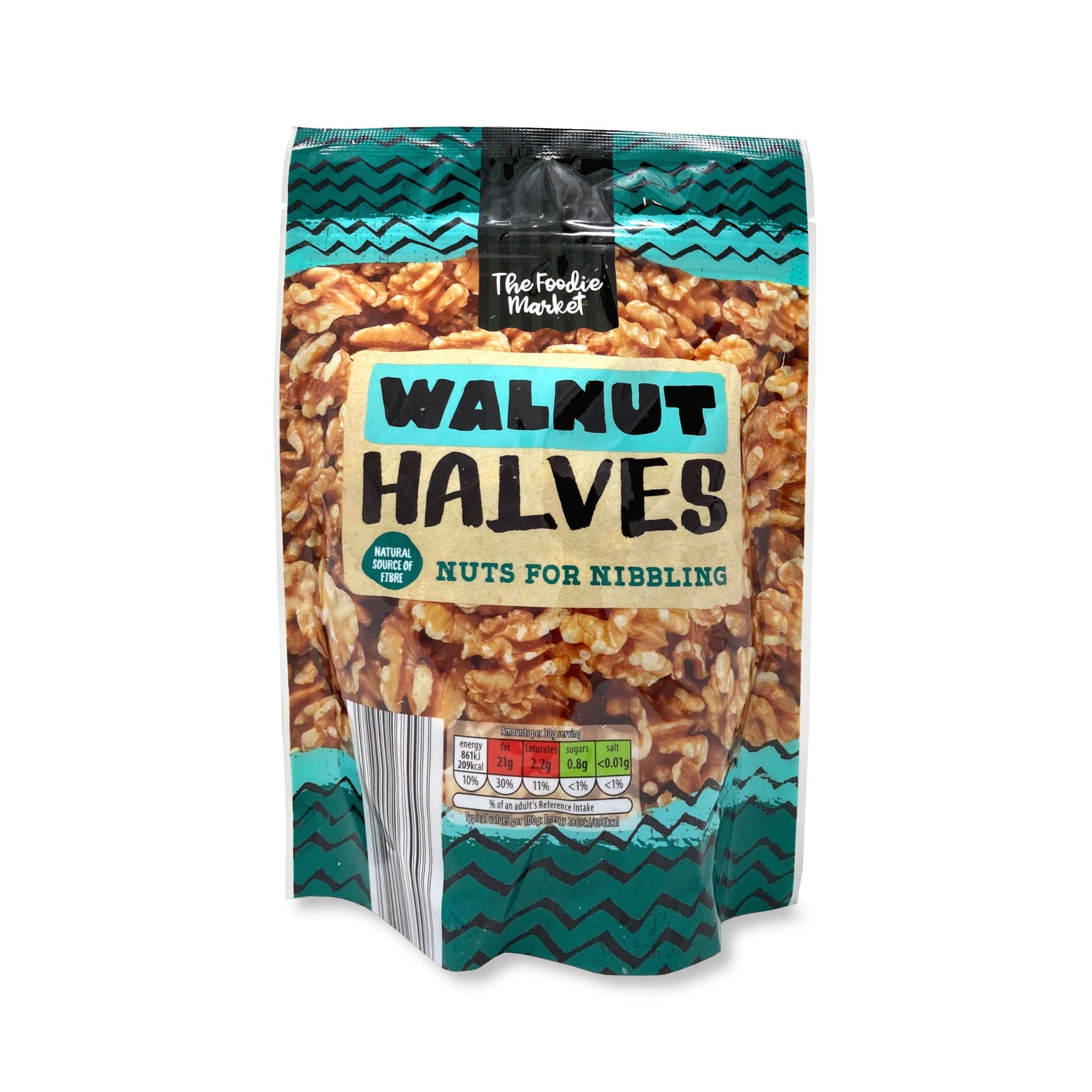 WSO -  The Foodie Market - Walnut Halves 200g 1x7