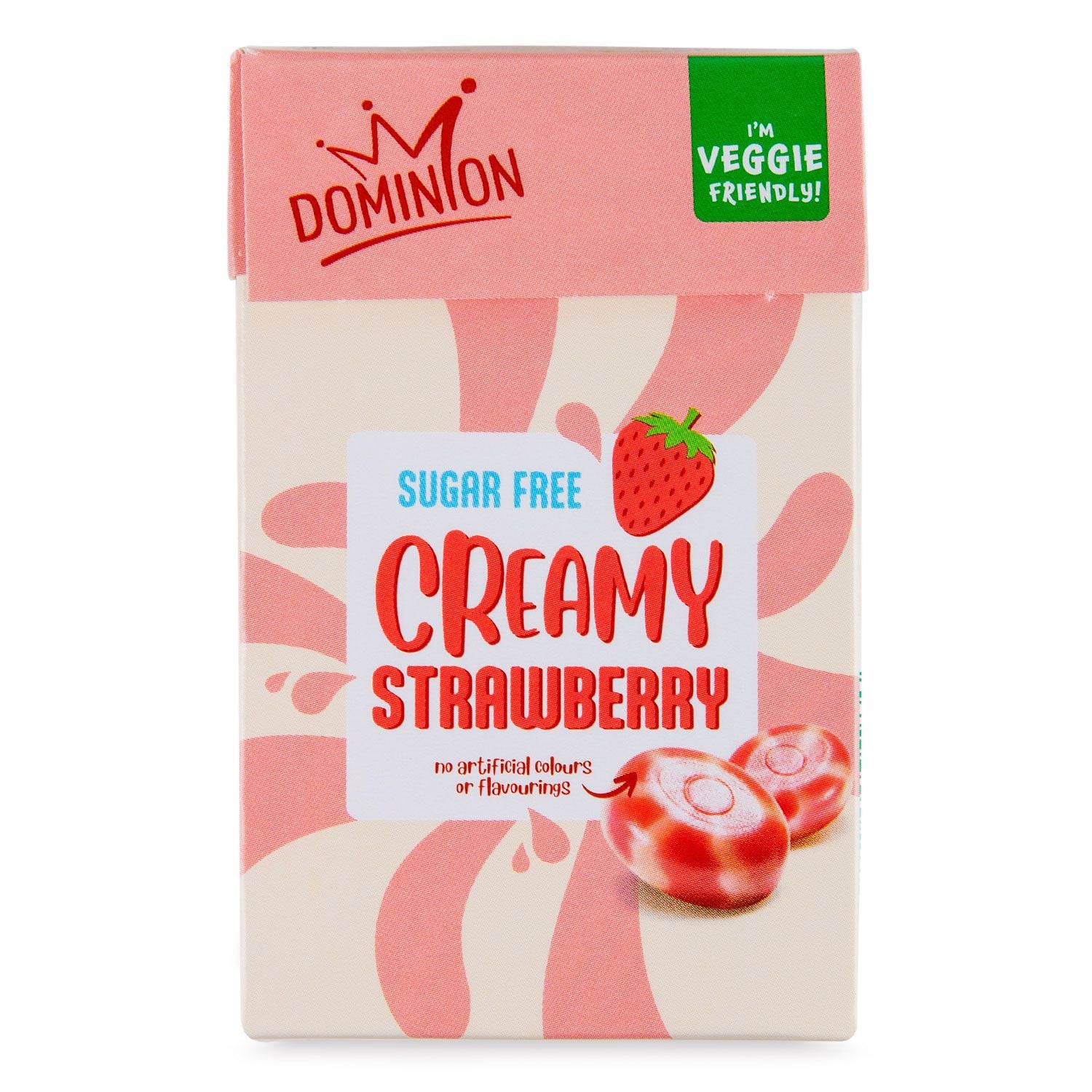 Dominion Sugar Free Creamy Strawberry Sweets 44g
