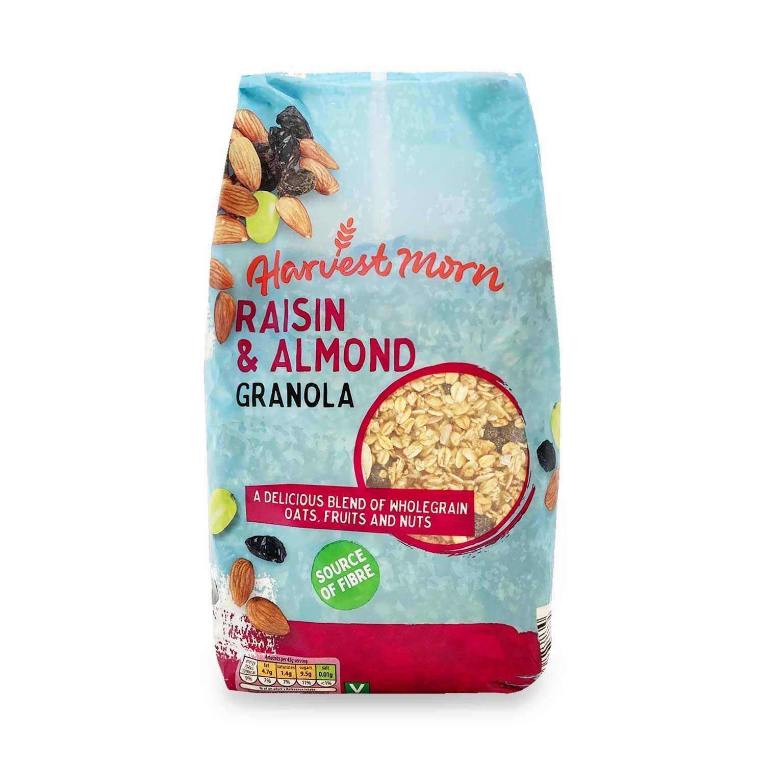 WAO - Harvest Morn Raisin & Almond Granola 1kg 1x4