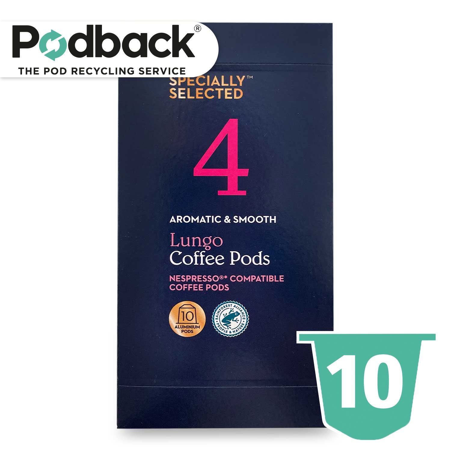 Specially Selected Lungo Coffee Pods 10 Pack