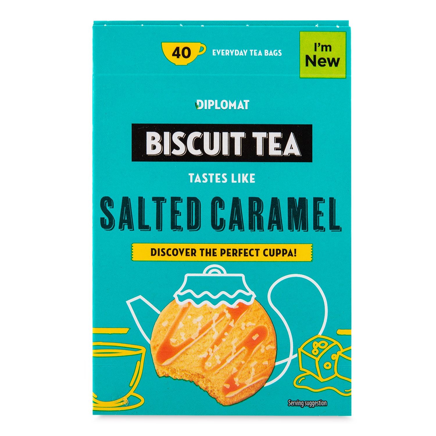Diplomat Salted Caramel Flavoured Tea Bags 80g/40 Pack