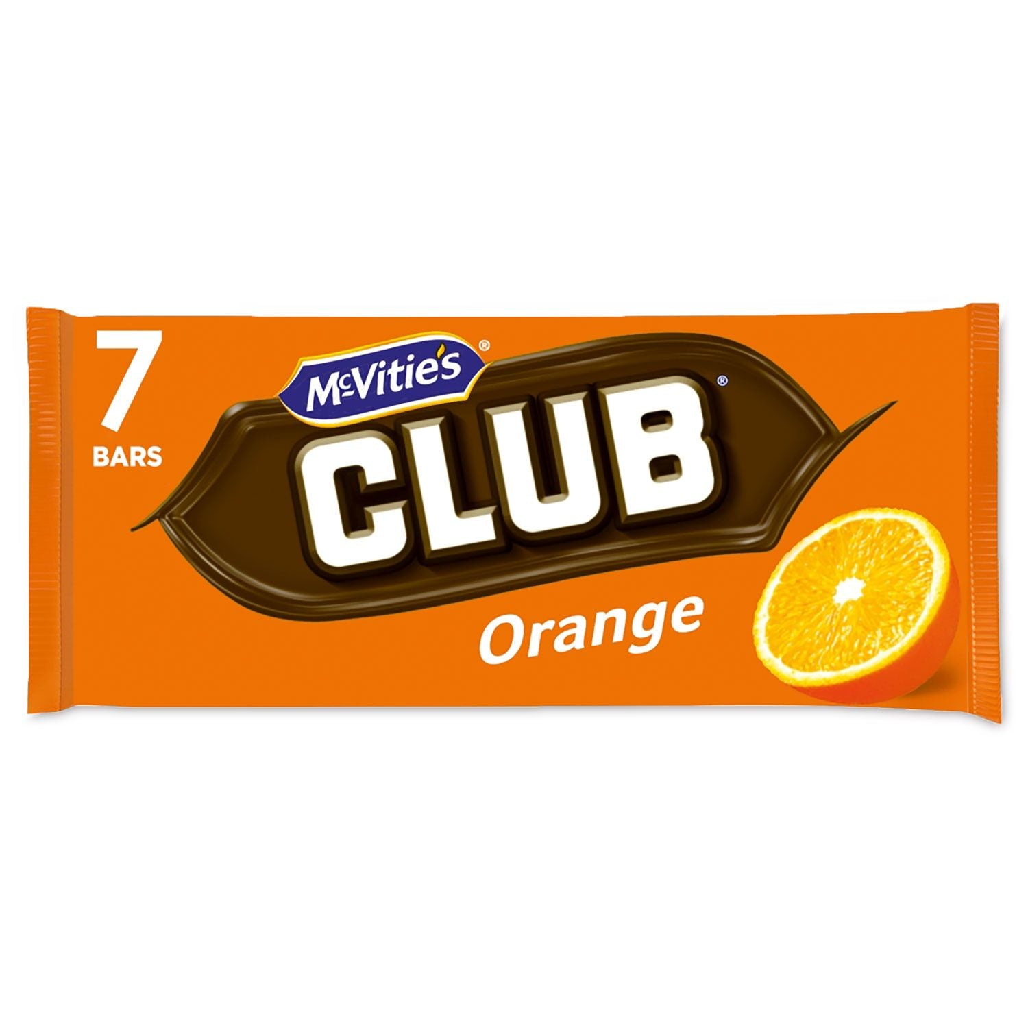 Mcvitie's Club Orange Chocolate Biscuit Bars 7 Pack