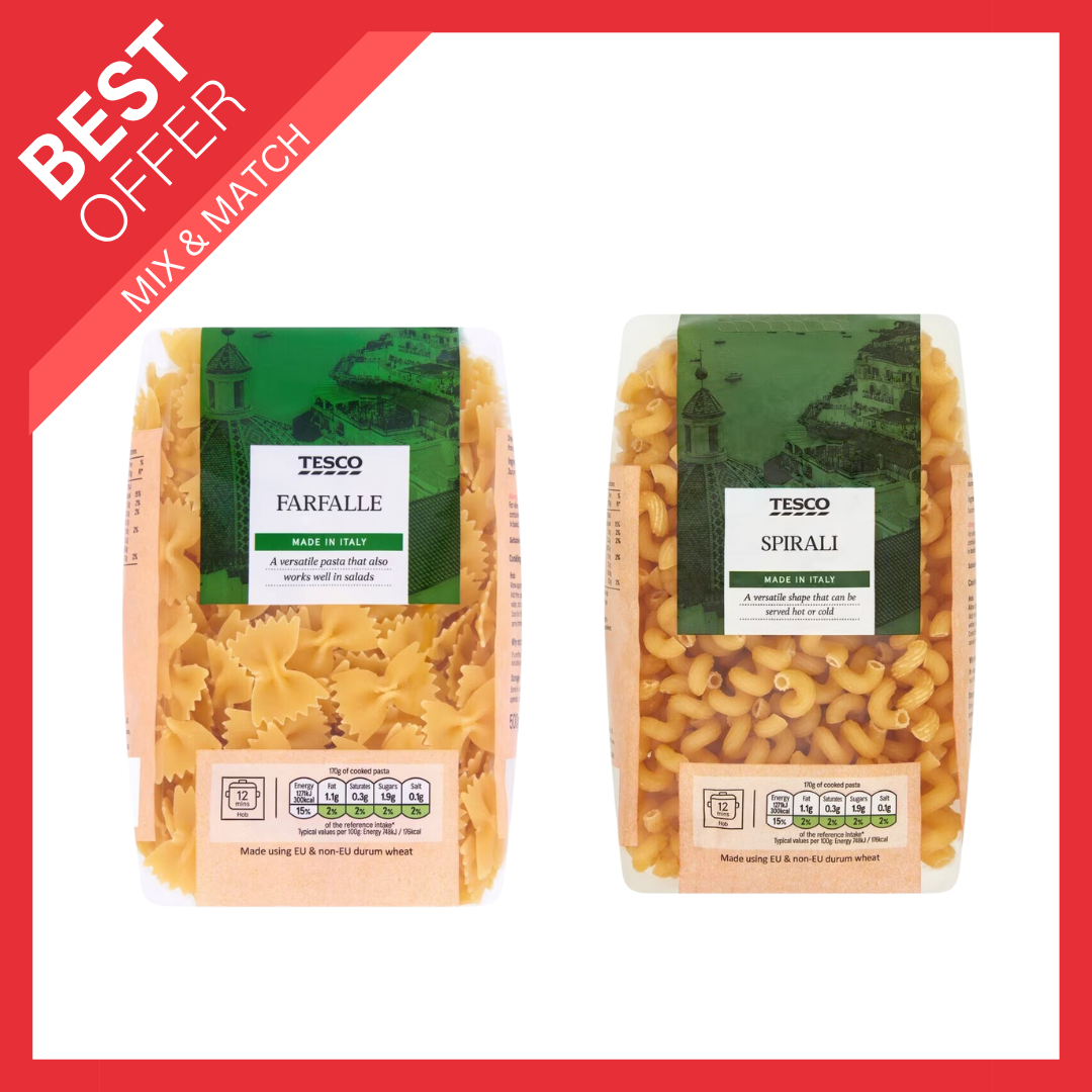 BBO - Tesco Pasta Mix & Match 2 x 500G