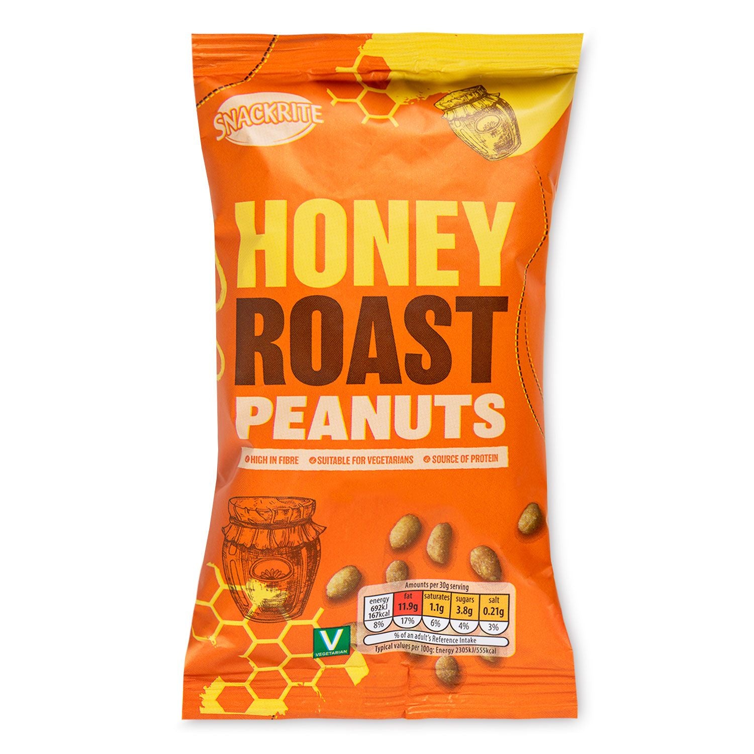 Snackrite Honey Roast Peanuts 200g