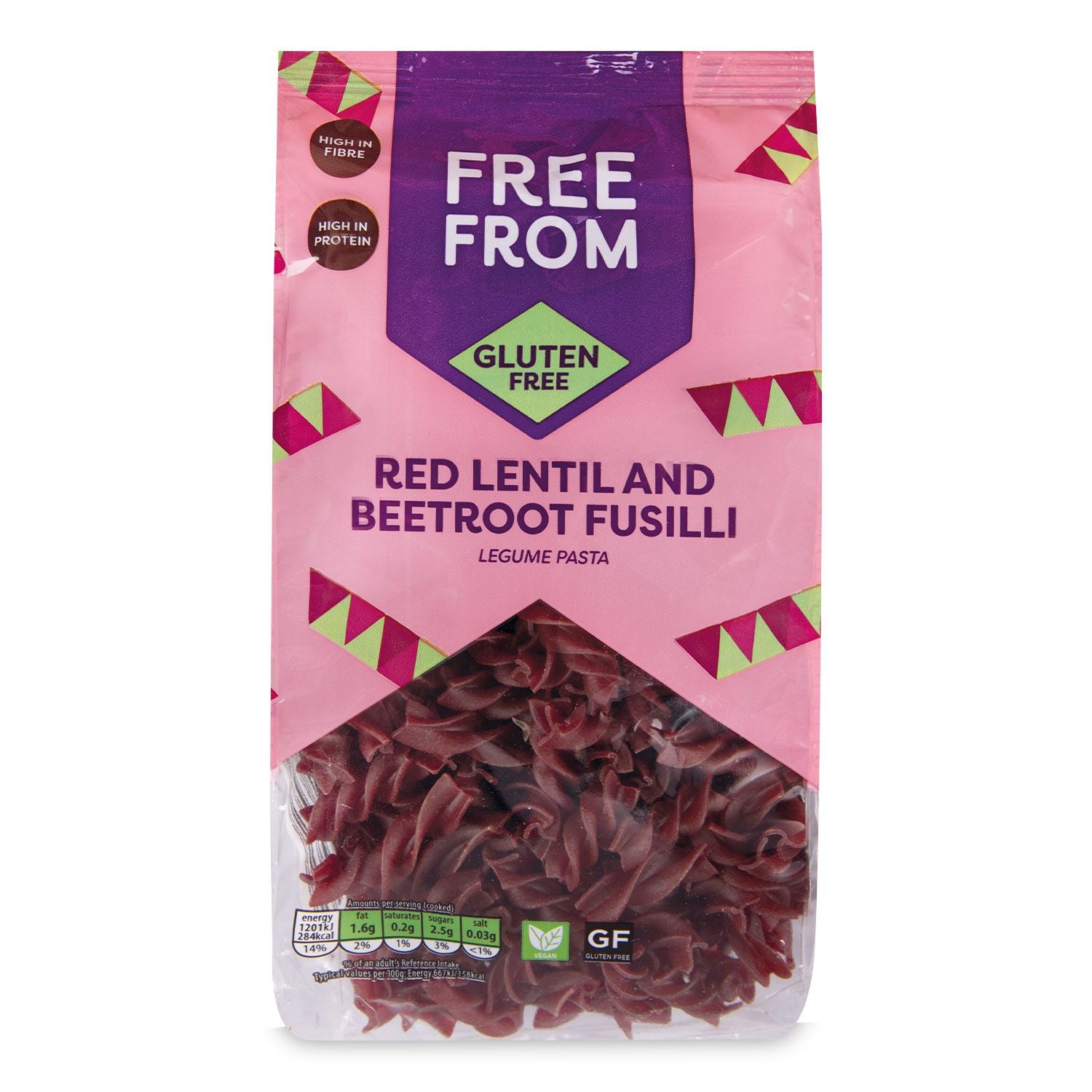 The Foodie Market Gluten Free Red Lentil & Beetroot Fusilli 250g