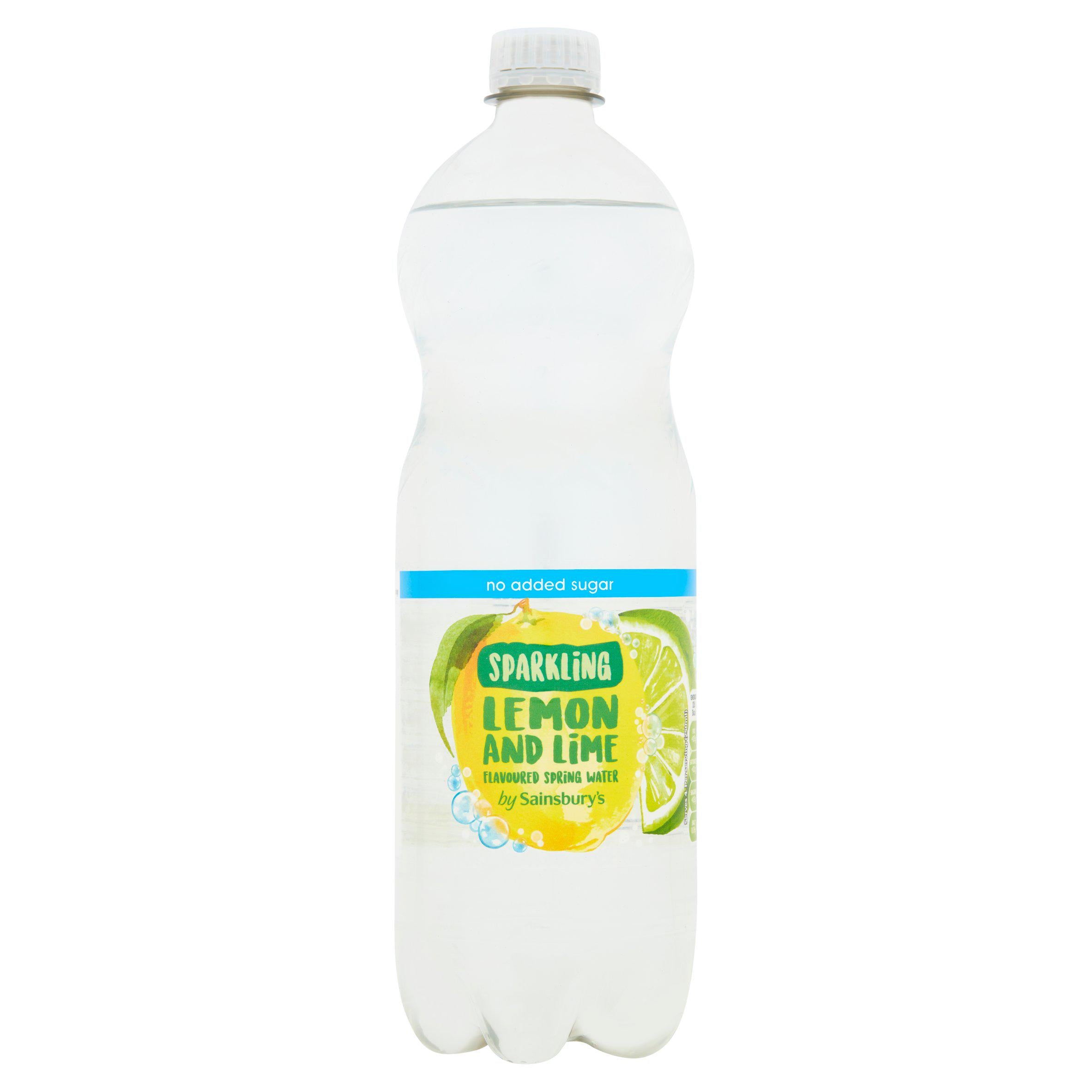 Sainsbury's Bottled Sparkling Flavoured Water, Lemon & Lime 1L
