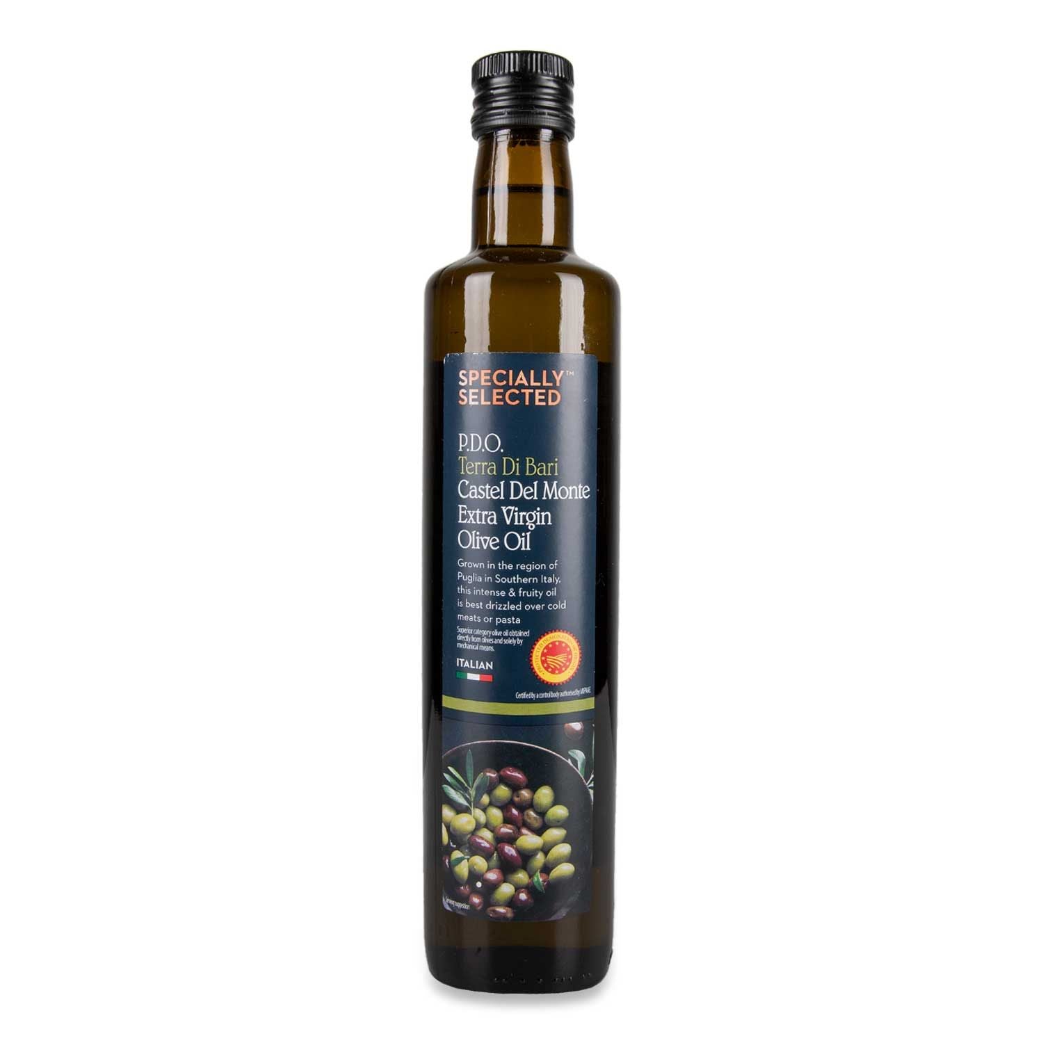 WSO - Specially Selected Terra Di Bari Castel Del Monte Extra Virgin Olive Oil 500ml 1X12