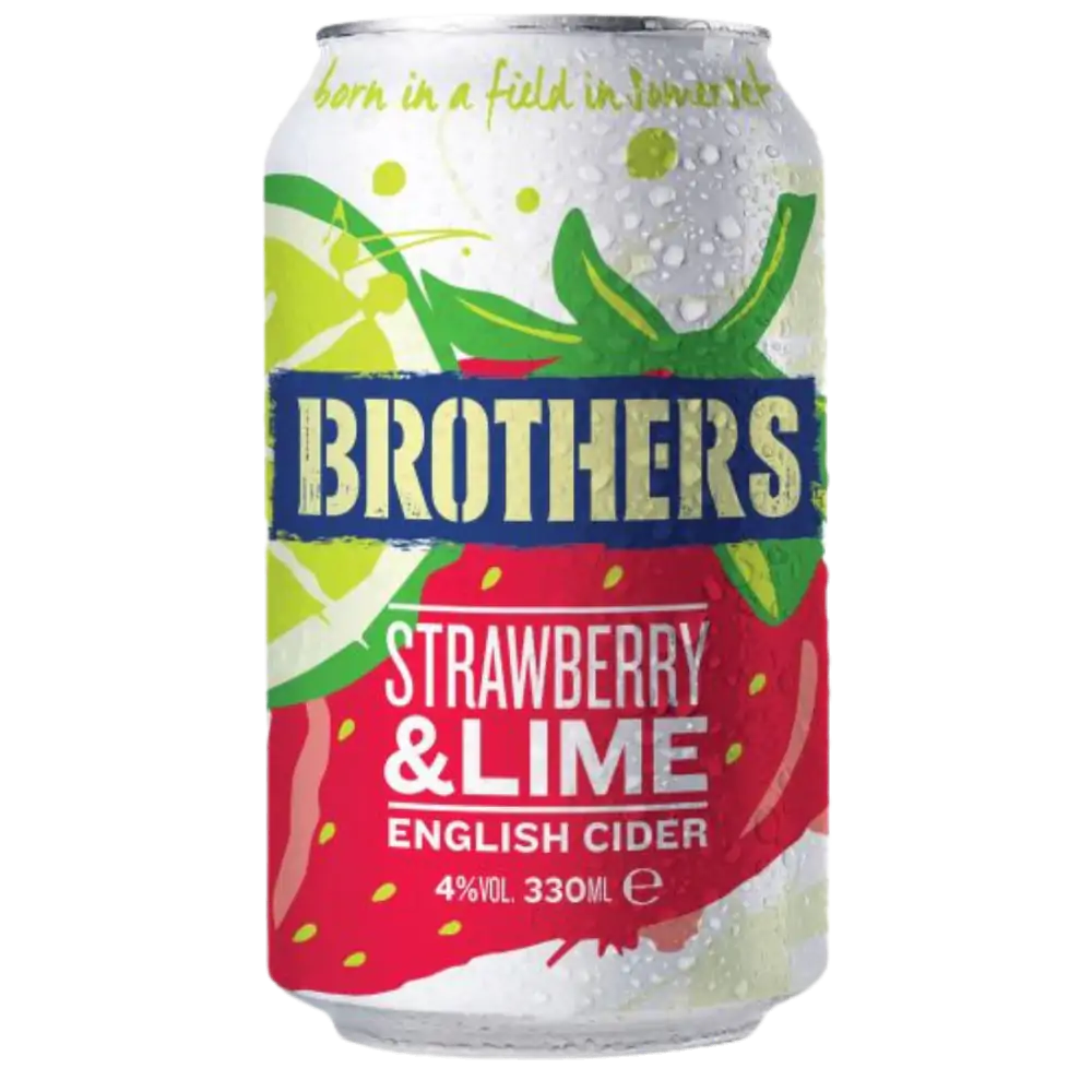 WSO - Brothers Strawberry & Lime English Cider  4 x 6 Pack x 330ml