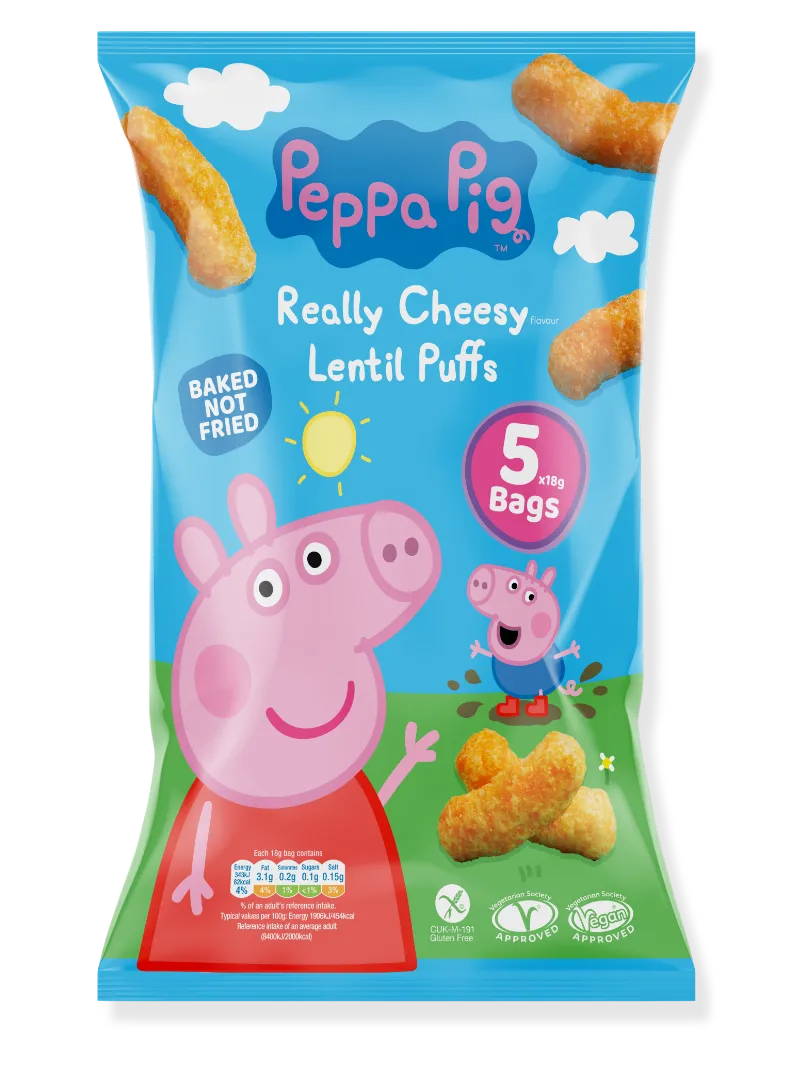 WSO - Peppa Pig Really Cheesy Lentil Puffs 18g (1 x 50)