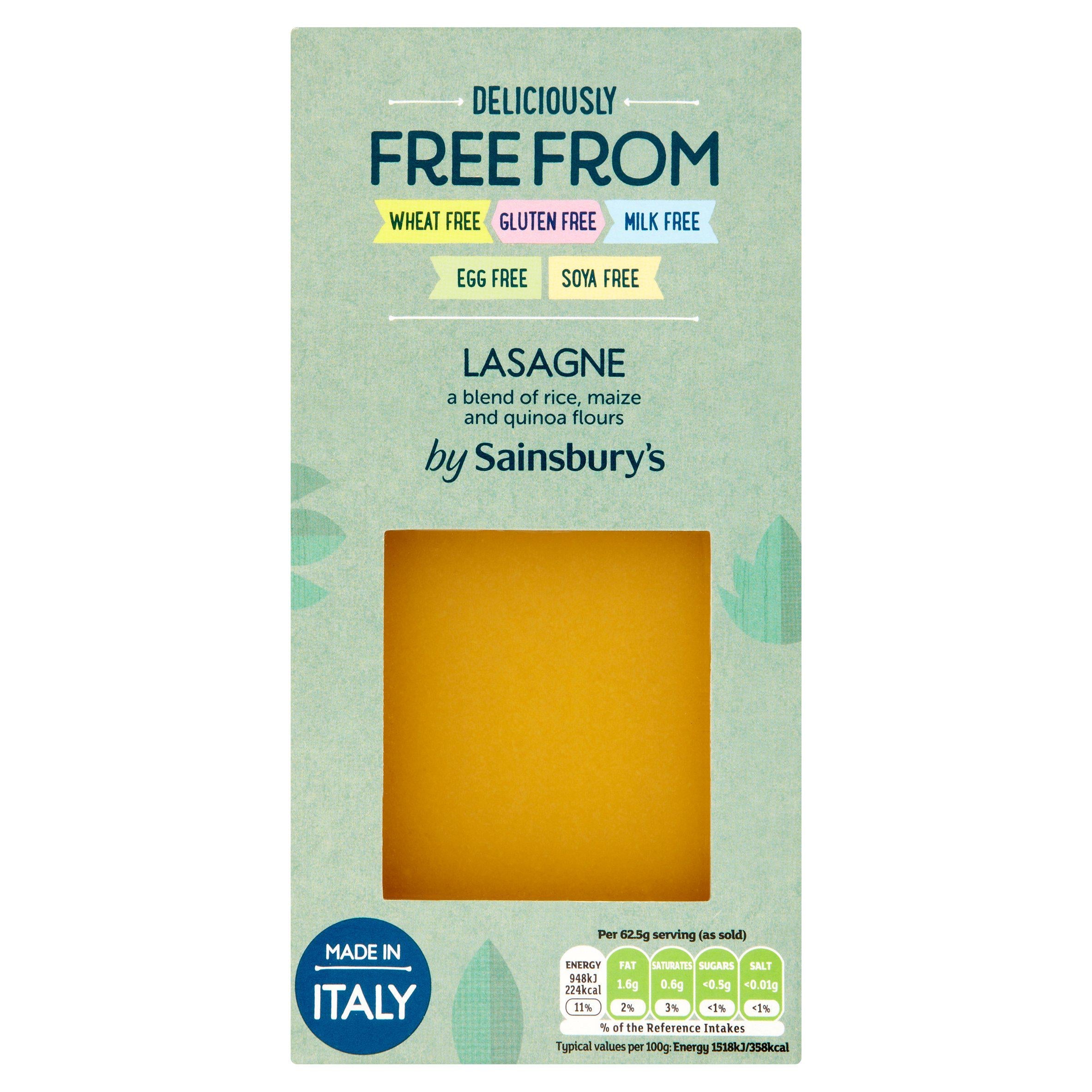 WSO - Sainsbury's Deliciously Free From Lasagne Sheets 250g 1x12