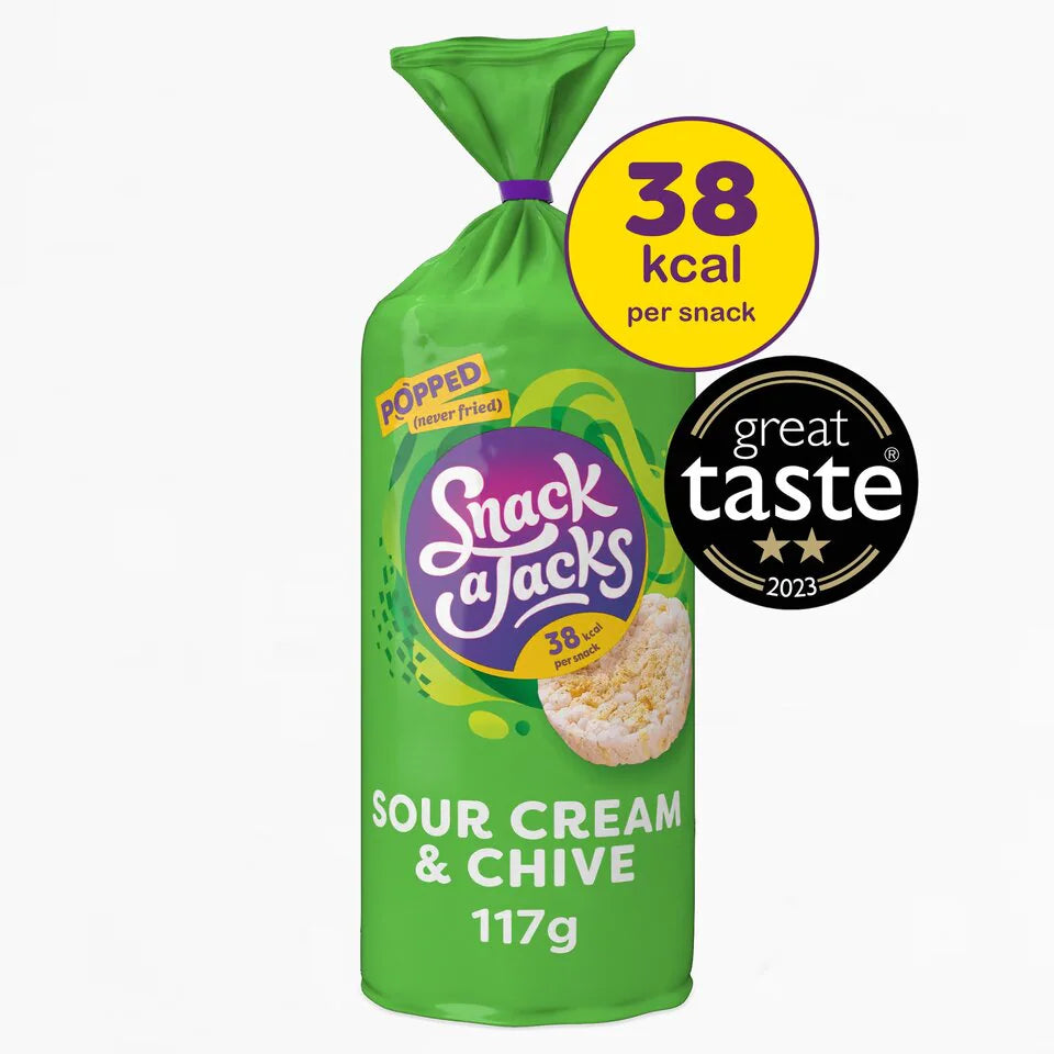 Snack a Jacks Sour Cream & Chive Jumbo Rice Cakes 117g