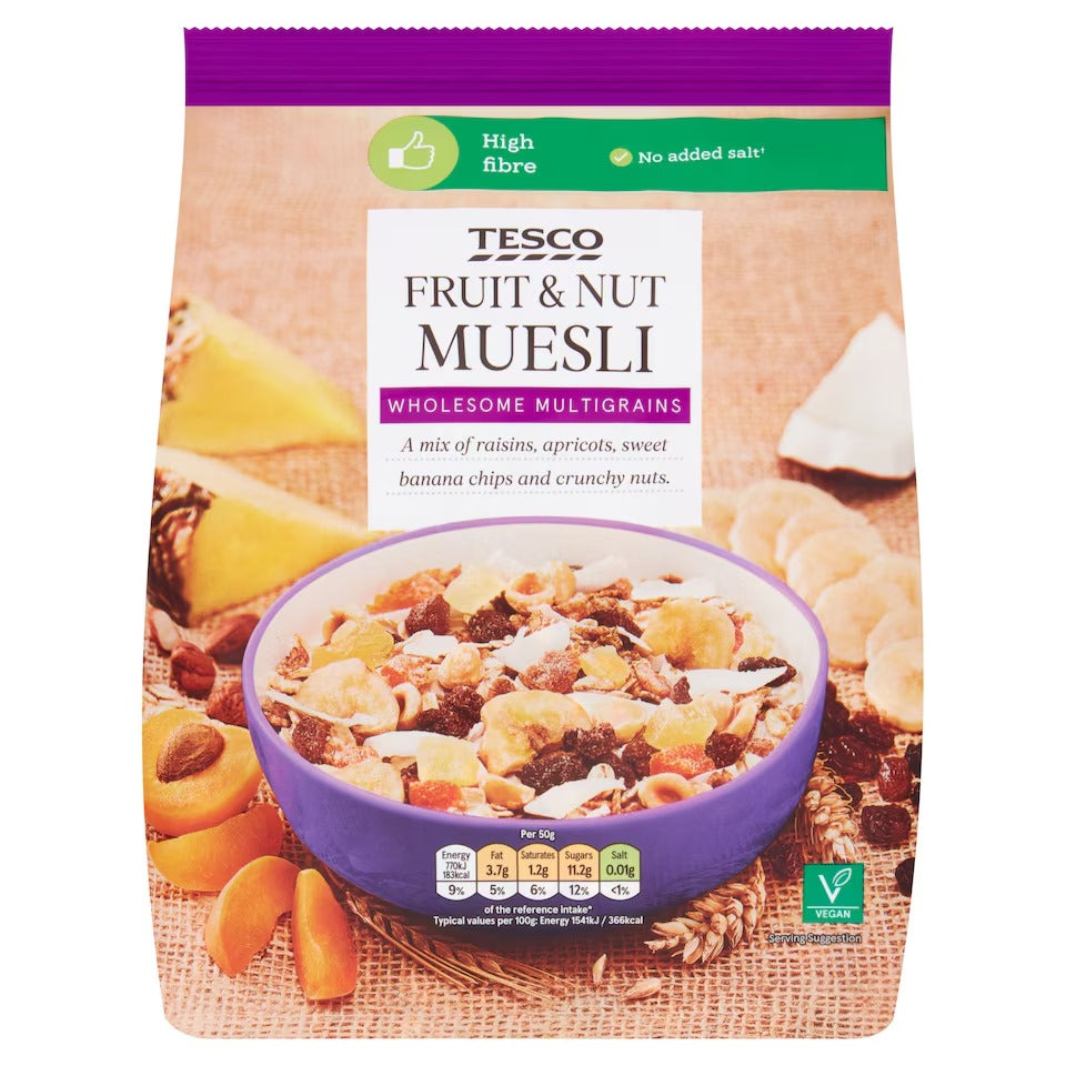 Tesco Fruit & Nut Muesli 750G