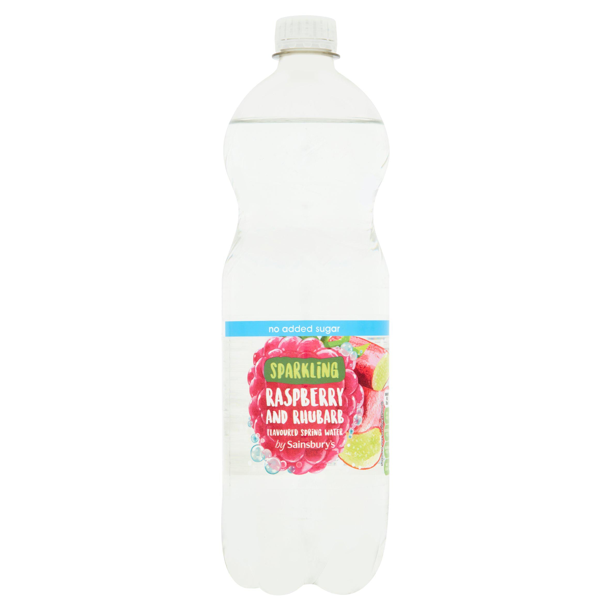 Sainsbury's Bottled Raspberry & Rhubarb Sparkling Water 1L