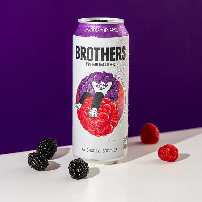 WSO - Brothers Cider Un-Berrylievable 6 Pack x4x330ml 3.4% ABV Can