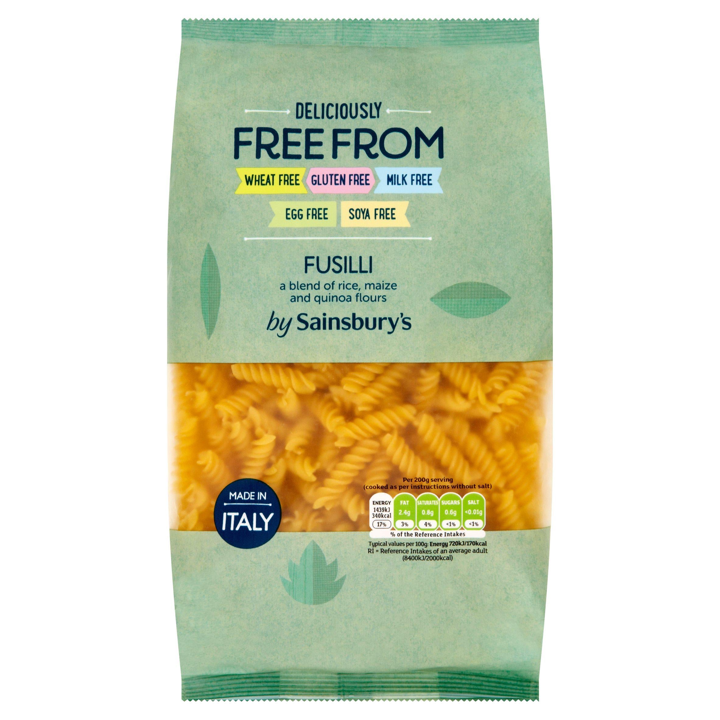 WSO - Sainsbury's Deliciously Free From Fusilli 500g 1x12