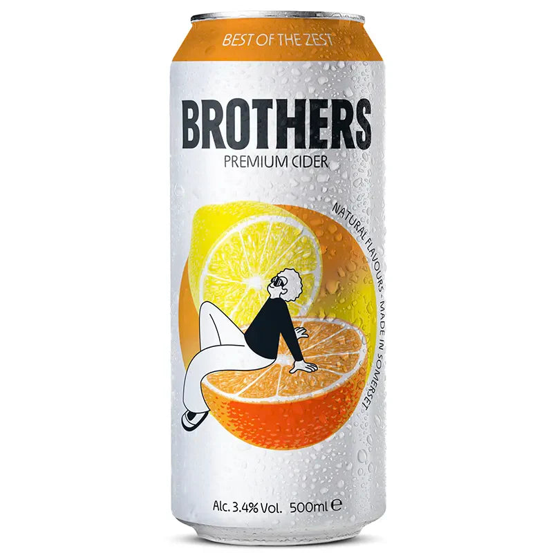 Brothers Cider Best Of The Zest 330ml 3.4% ABV Can