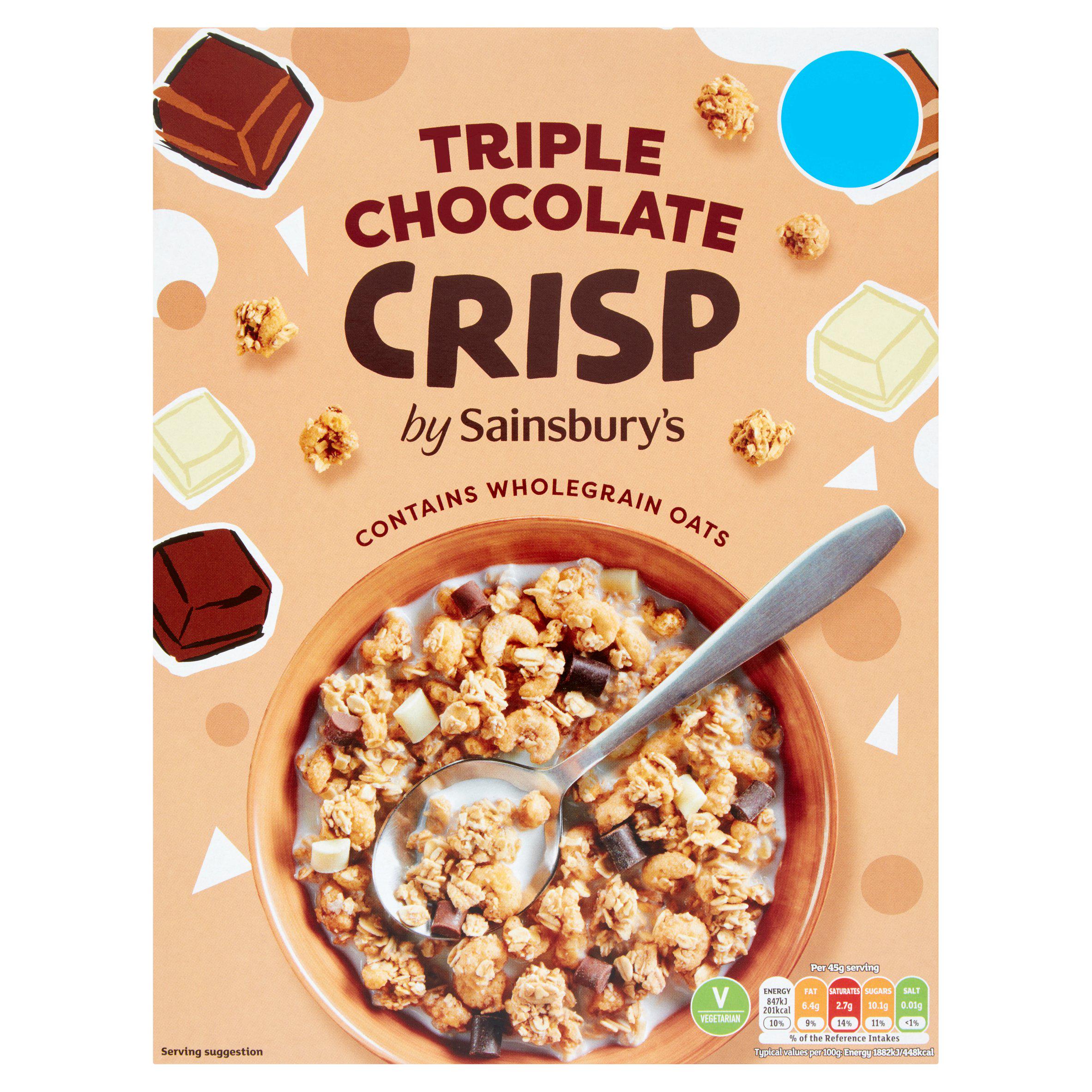 Sainsbury's Triple Chocolate Crisp 500g