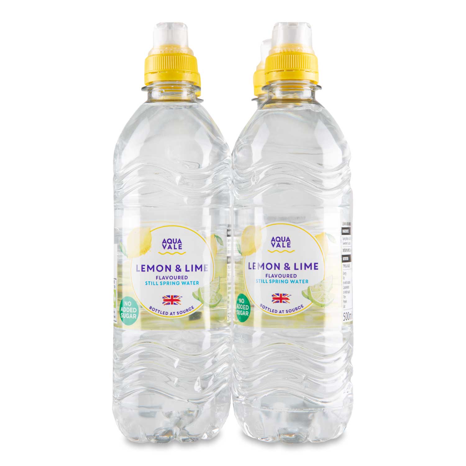 WSO - Aqua Vale Lemon & Lime Flavoured Still Spring Water 500ml 1x24