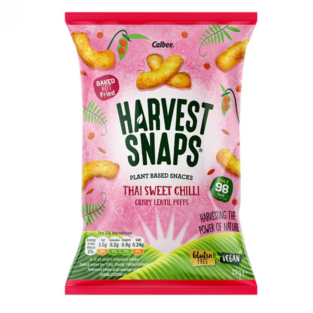 WSO - Harvest Snaps Thai Sweet Chilli Lentil Puffs (22gx24)