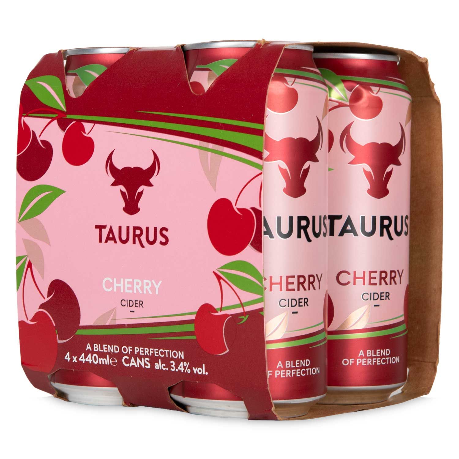 Taurus Cherry Cider 440ml (Single Can)