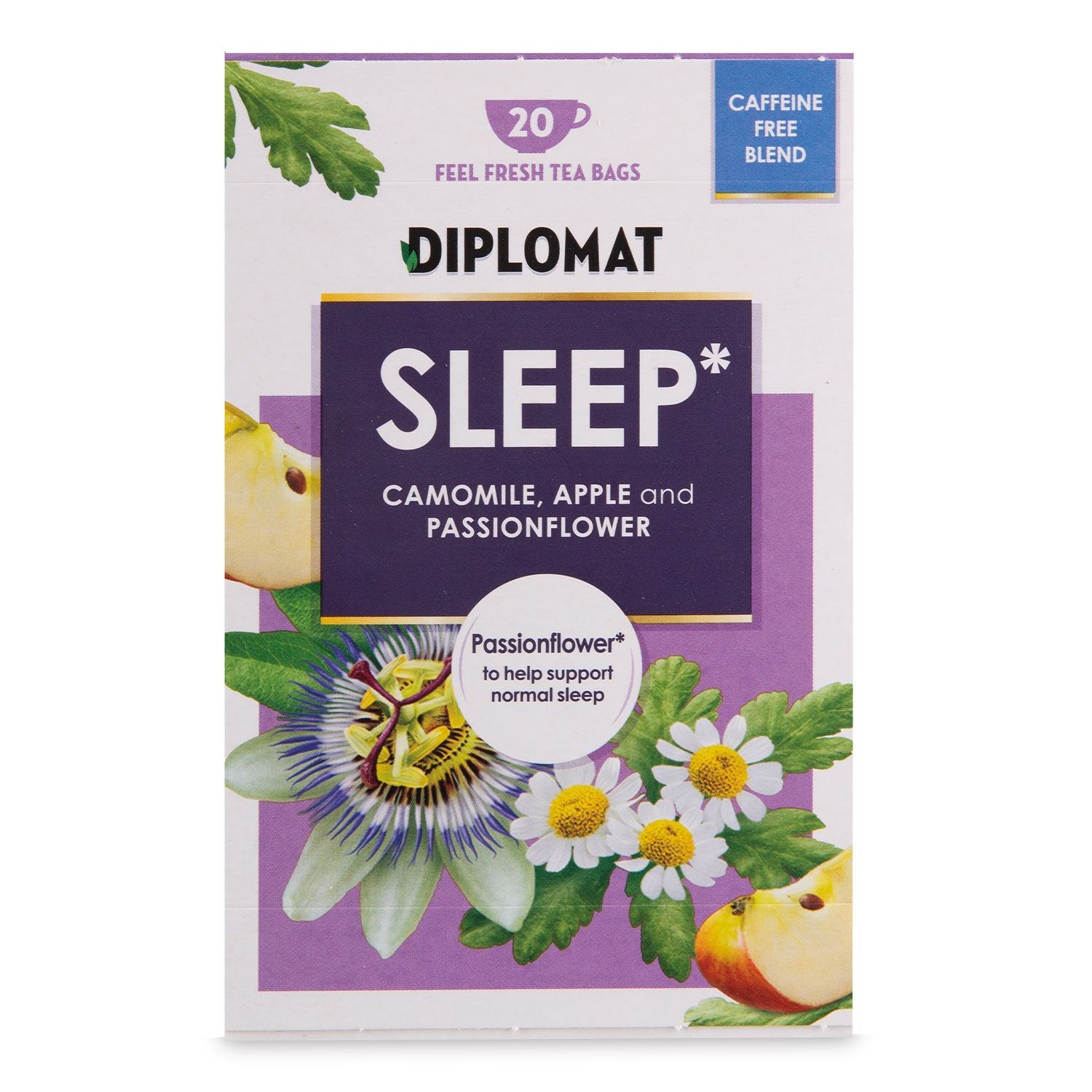 Diplomat Flower, Camomile & Apple Herbal Tea Bags 40g/20 Pack