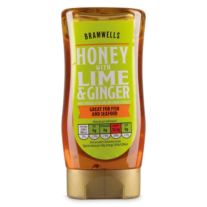 BRAMWELLS Honey with Lime & Ginger 340 G (£0.53/100 G)